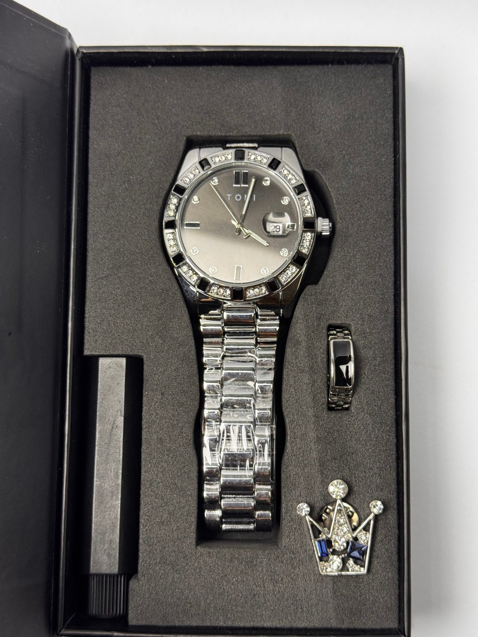 TOMI Crystal-Bezel Diamond-Index Executive Gift Set - Image 4