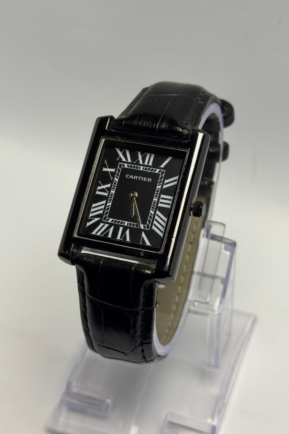 GROMEX Midnight Noir Classic Rectangular Timepiece
