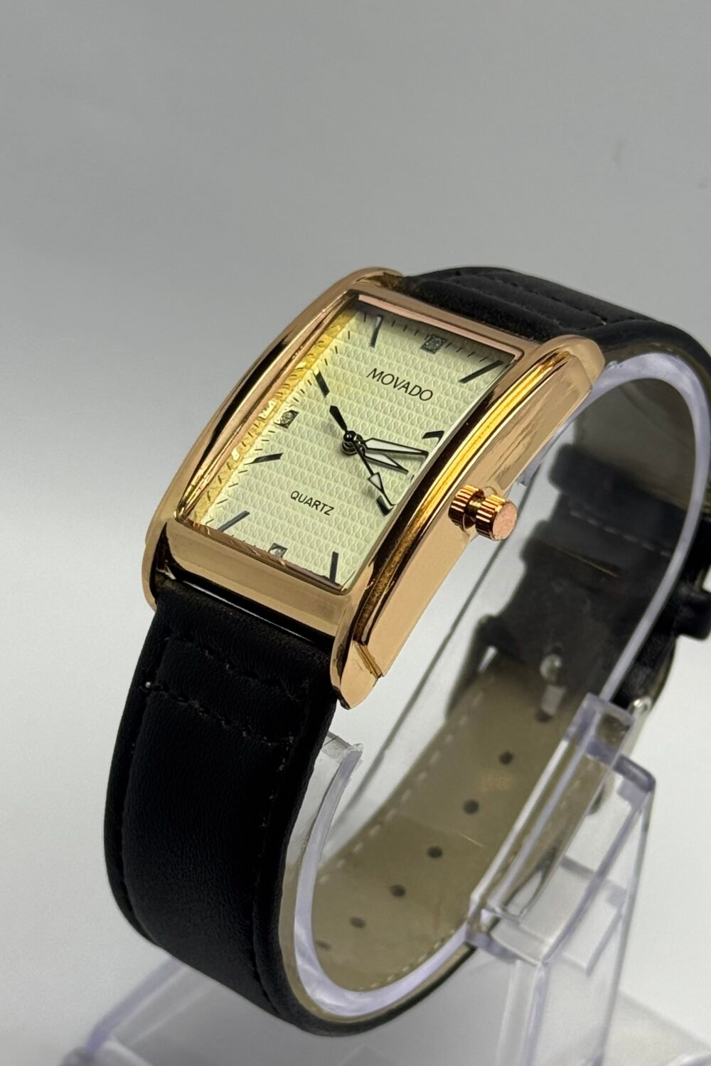 GROMEX Regal Monogram Dial Rectangular Timepiece